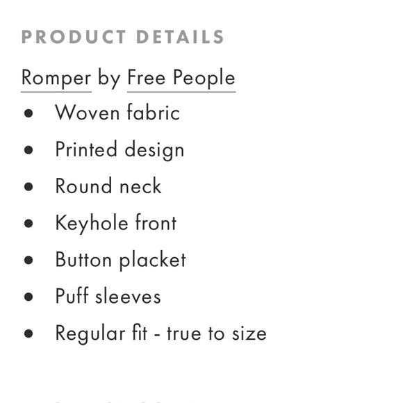 FREE PEOPLE Long Sleeve Romper Love Grows Shorts Romper Loose Fit Flowy K13 - Picture 10 of 10